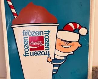 1969 Coca Cola enamel advert