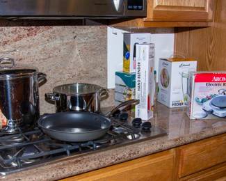 Pots and pans, kitchen appliances