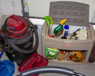 Gardening tools, shop vac