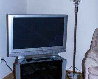 Panasonic TV, small TV stand