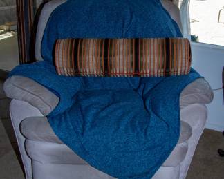 Plush upholstered recliner chair