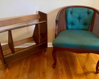 143 Barrel Chair  Bookshelf 