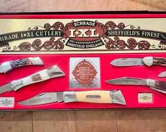 778 Schrade IXL Display W 5 Knives