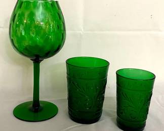 035 Green Glassware