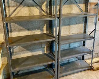 815 Metal Shelving Pair