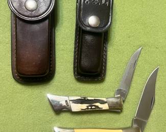 787 2 Vtg. Like New Schrade IXL Knives W Sheaths