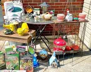 103 Patio Table, Bird Feeders And More 