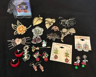 281 Vtg Pins  Earrings