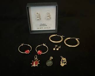 268 14k Gold Earrings  Pendants