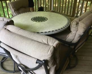 Round patio table and chairs