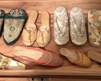 Slippers from Japan and the Philippines
