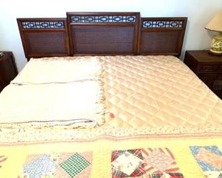 Century King Size Headboard, Frame, and Mattress set