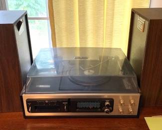 GE Turntable, AM/FM Radio, 8-Track Player