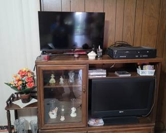 Entertainment Center, TCL & Sanyo Flat Screen TV's, Sanyo VCR/DVD Player