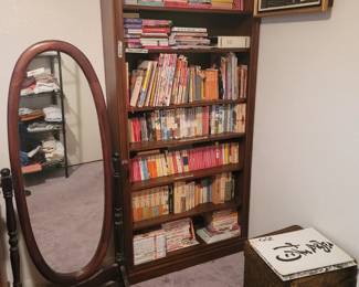 Bookcase, Japanese Books, Standing Mirror