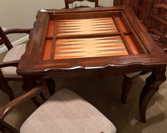 Game table with 4 chairs.