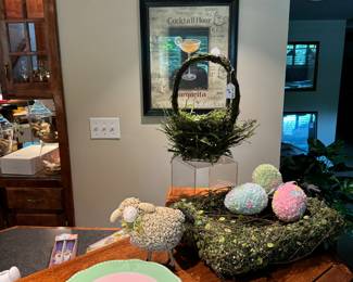 Easter decor, some from Nell Hill’s.