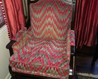 Flamestitched upholstered chairs 