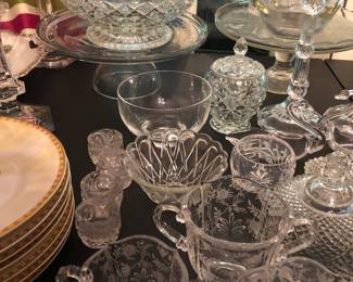 Various glasses and dishes