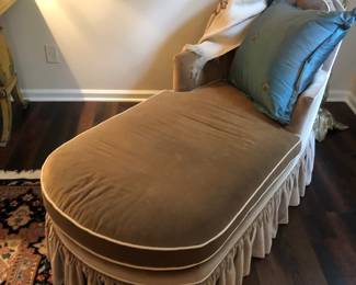 Brown chaise lounge