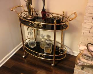 Brass/metal bar cart