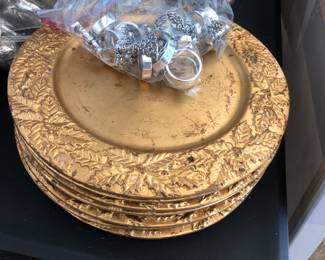 Gold Christmas chargers