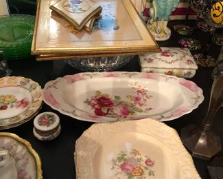 Floral plates and dishes 