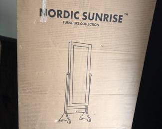 Jewelry armoire mirror