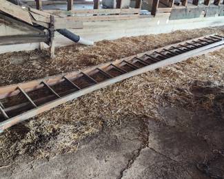 Enormous 50 ft solid wood ladder