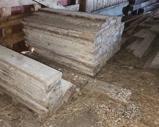 Some of the cut barn wood