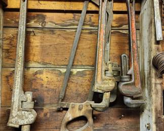 Large pipe wrenches and other tools