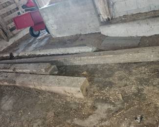 Large barn beams, some with live edges