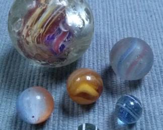Antique glass marbles