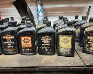 Harley Davidson oil bottles
