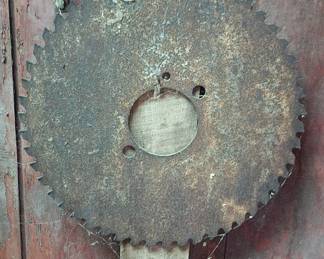 Large vintage saw blade