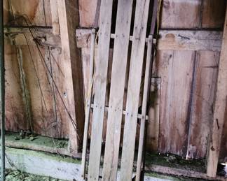 Vintage wood sled