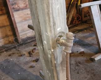 Antique wooden clamp