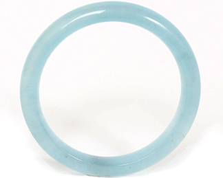 Polished Aquamarine Bangle Bracelet