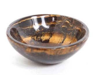Miniature Tiger Eye Carved Dish