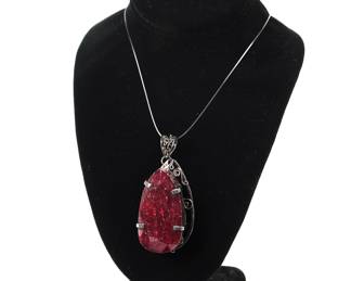 Stunning Pear Shaped Faceted Ruby, GLA Graded