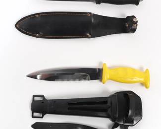 Two Vintage Diver's Knives