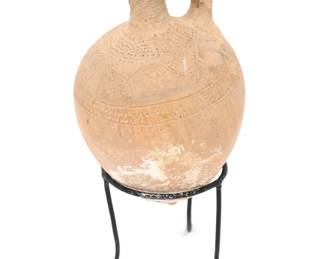 Lovely Holy Land Painted Pottery Juglet