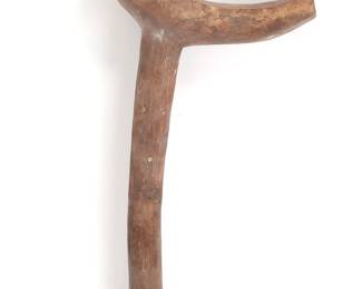 Aboriginal Wood Carved Gun Crutch, Philippines