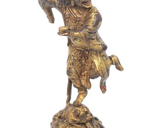 Chinese Cast Standing Warrior Figure