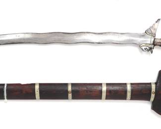 Sulu Kris Sword w/ Silver Mounts
