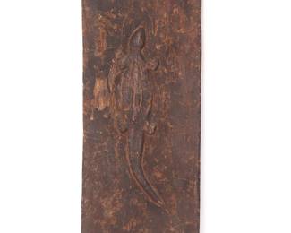 Philippines Rectangular Lizard Motif War Shield, 19th-20th c.