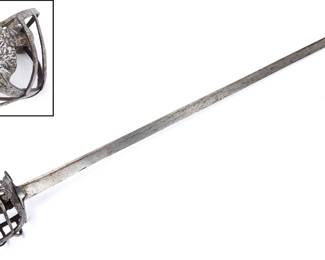 Fine 17th C. English Mortuary Sword