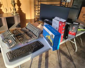 Computer equipment, monitors, keyboards