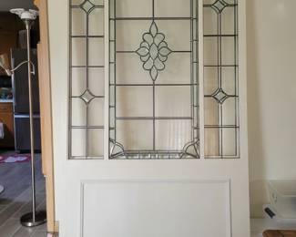Custom Solid Wood and stained Glass Room Partitions