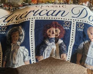 Classic American Dolls 1996 USPS Stamp Collection Throw